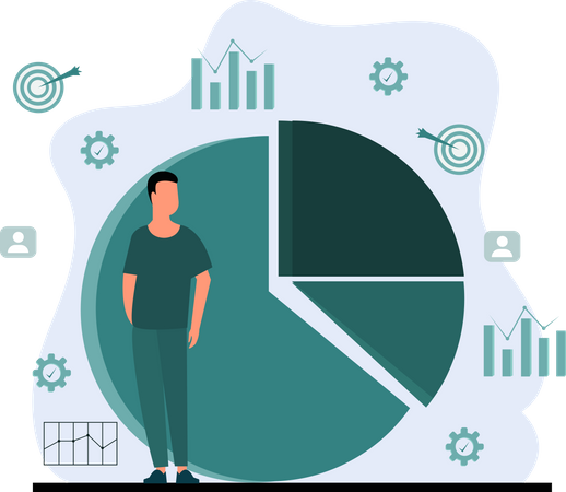 Geschäftsanalysediagramm  Illustration