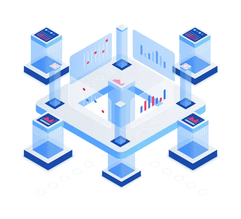 Geschäftsanalysediagramm  Illustration