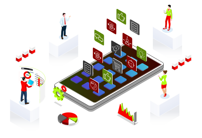 Geschäftsanalysetechnologie  Illustration