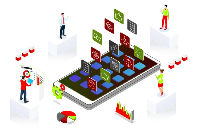 Geschäftsanalysetechnologie  Illustration