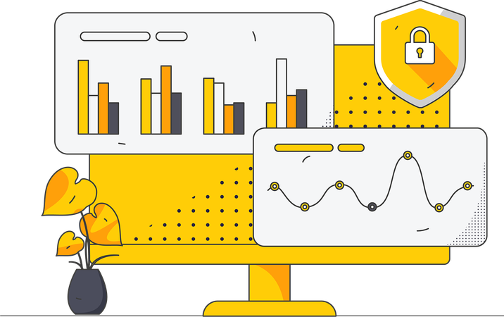 Geschäftsanalysebericht  Illustration