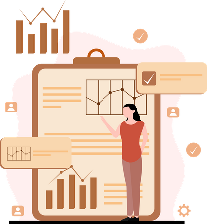 Geschäftsanalysebericht  Illustration