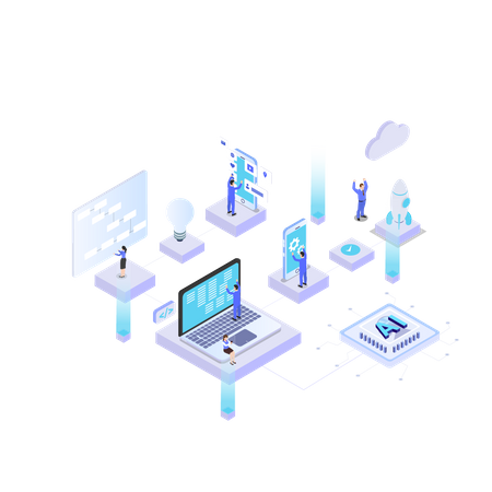 Geschäftsautomatisierung  Illustration