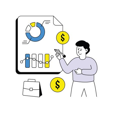 Geschäftsberichtsanalyse  Illustration