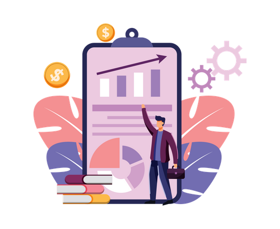 Geschäftsberichtsanalyse  Illustration