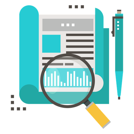 Geschäftsberichtsanalyse  Illustration