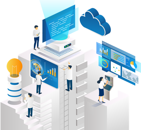 Geschäftsdatenanalyse  Illustration