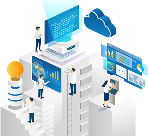 Geschäftsdatenanalyse  Illustration