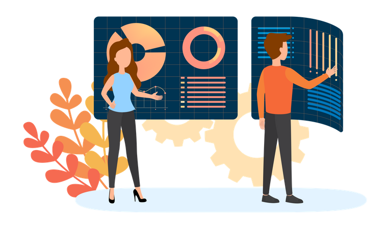 Geschäftsdatenanalyse  Illustration