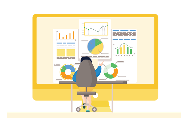 Geschäftsdatenanalyse  Illustration