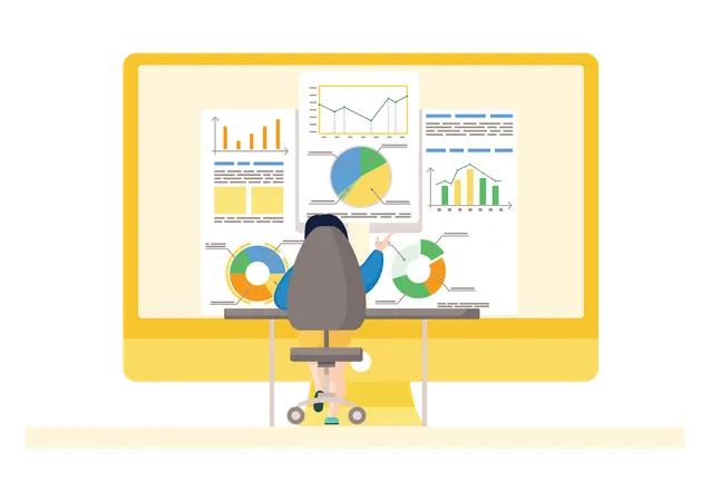 Geschäftsdatenanalyse  Illustration