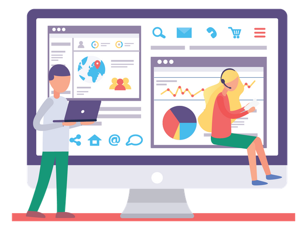 Geschäftsdatenanalyse  Illustration