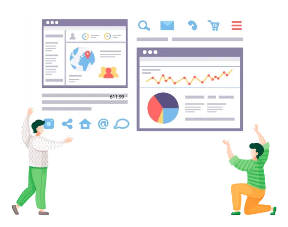 Geschäftsdatenanalyse  Illustration