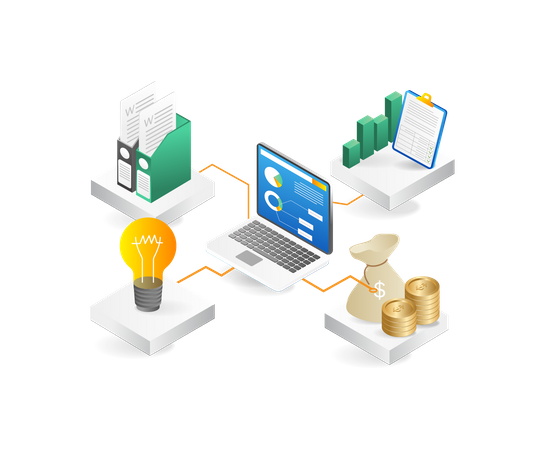 Geschäftsdatenanalyse  Illustration