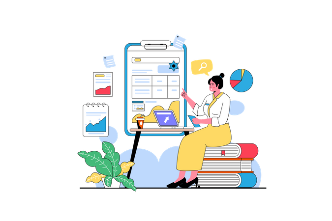 Geschäftsdatenanalyse  Illustration