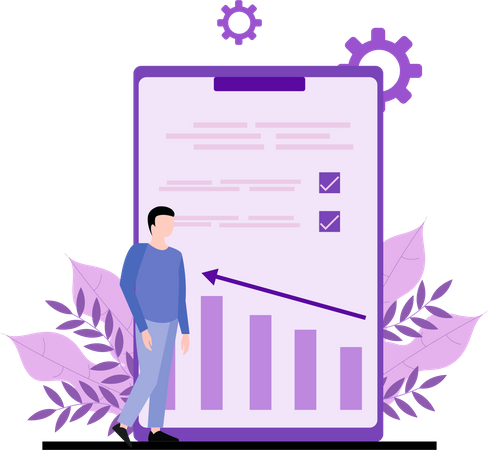 Geschäftsdatenanalysebericht  Illustration