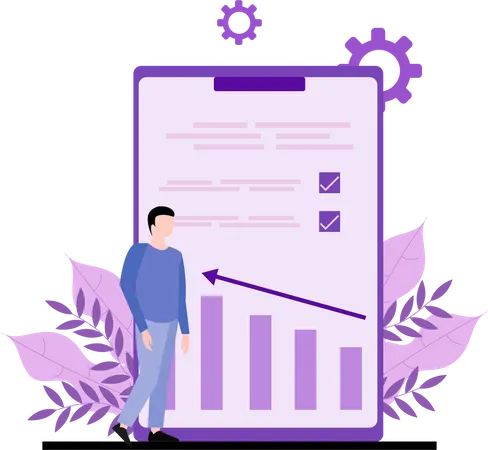 Geschäftsdatenanalysebericht  Illustration