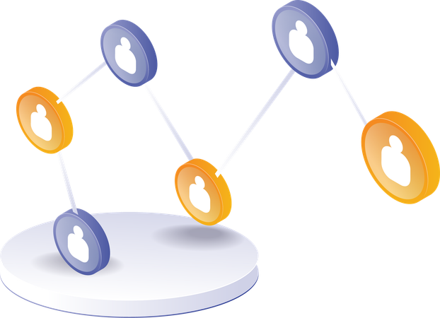 Netzwerk von Geschäftsentwicklungsteams  Illustration