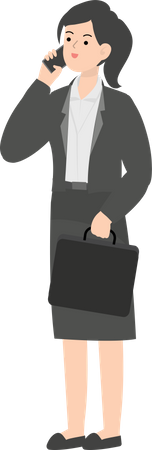 Geschäftsfrau mit Smartphone  Illustration