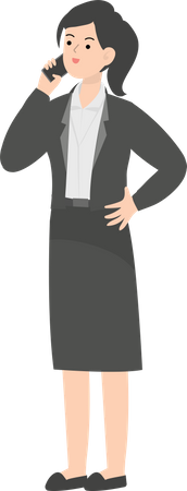 Geschäftsfrau mit Smartphone  Illustration