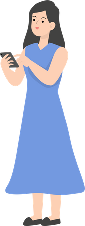 Geschäftsfrau mit Smartphone  Illustration