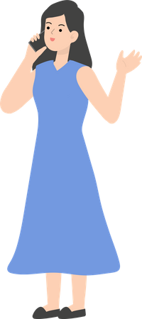 Geschäftsfrau mit Smartphone  Illustration