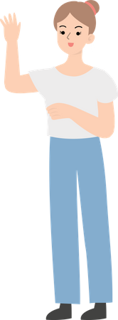 Geschäftsfrau mit Smartphone  Illustration