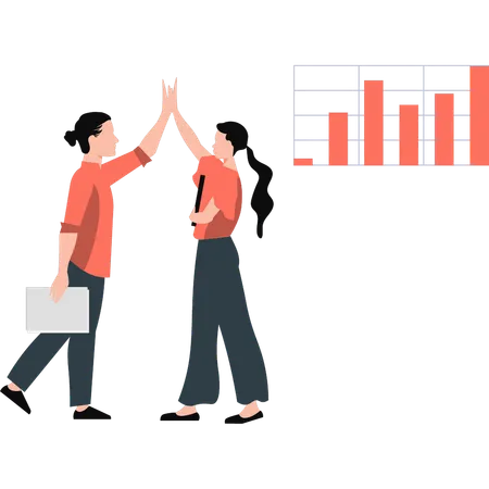 Geschäftsgespräch zwischen Firmenmitarbeitern  Illustration