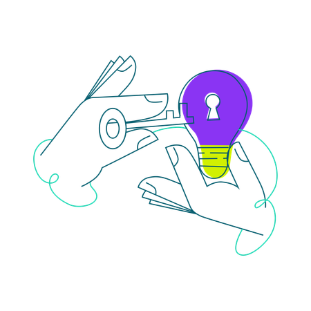 Schlüssel zur Geschäftsidee  Illustration