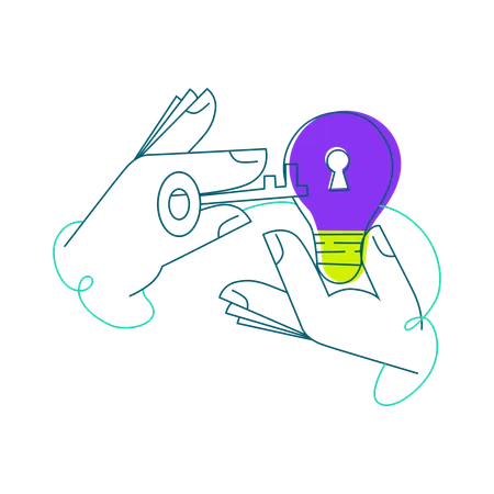 Schlüssel zur Geschäftsidee  Illustration