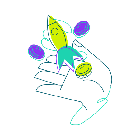 Start einer Geschäftsidee  Illustration