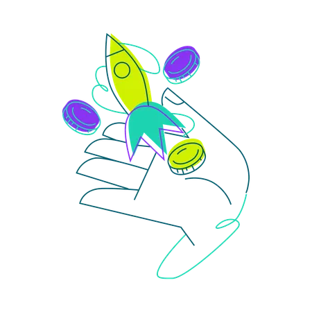 Start einer Geschäftsidee  Illustration