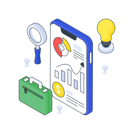 Geschäftsideenanalyse  Illustration