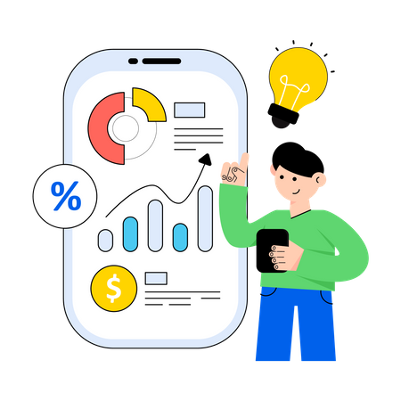 Geschäftsideenanalyse  Illustration