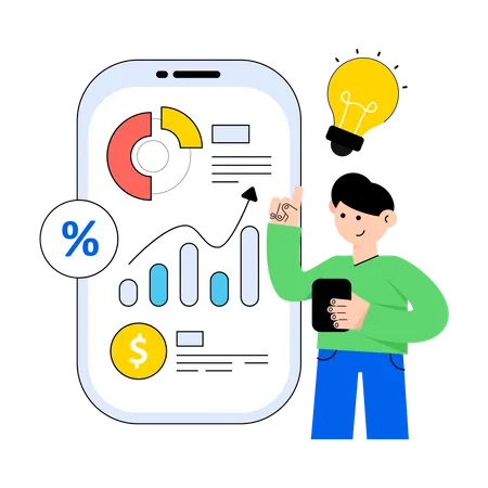 Geschäftsideenanalyse  Illustration