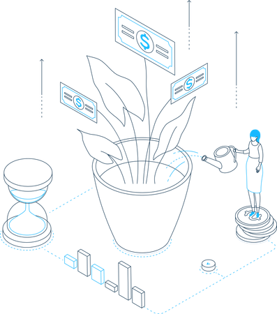 Geschäftsinvestitionen  Illustration