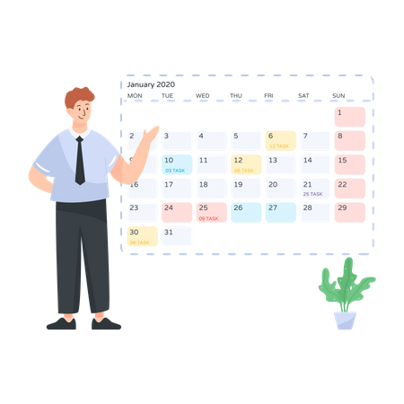 Geschäftskalenderverwaltung  Illustration