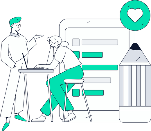 Geschäftsleute analysieren die Kundenzufriedenheit  Illustration