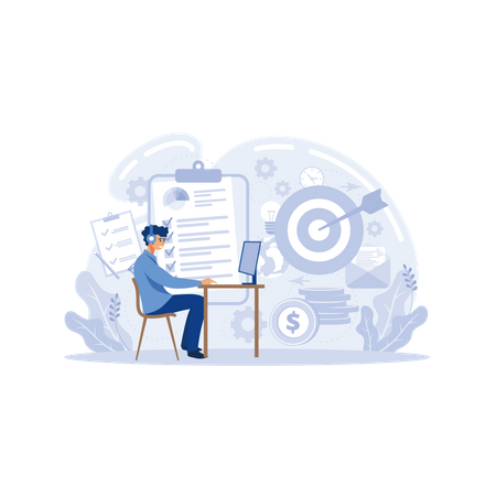 Geschäftsleute brainstormen  Illustration
