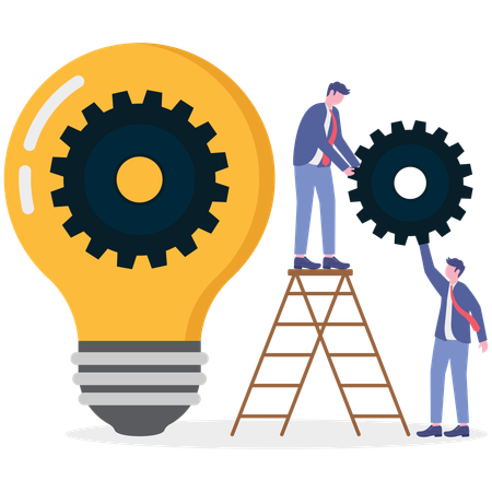 Geschäftsleute die teamarbeit tun  Illustration