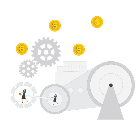 Geschäftsleute diskutieren, wie man unordentliche Linien auf einer Ideenglühbirne entfernt  Illustration