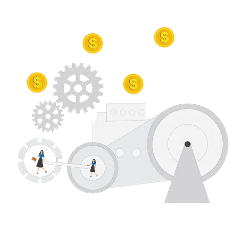 Geschäftsleute diskutieren, wie man unordentliche Linien auf einer Ideenglühbirne entfernt  Illustration