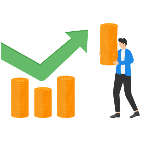 Geschäftsleute erhöhen budget  Illustration