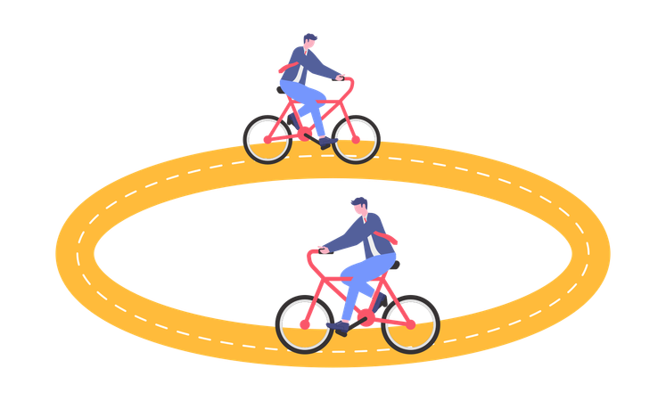 Geschäftsleute, die an einem Business-Rennen teilnehmen  Illustration