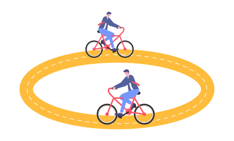 Geschäftsleute, die an einem Business-Rennen teilnehmen  Illustration