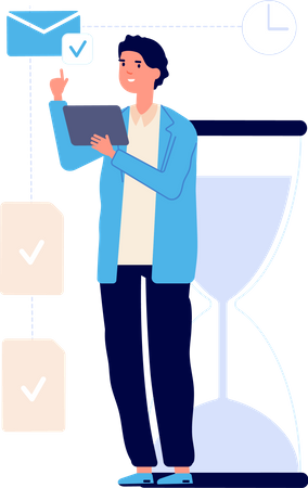Geschäftsleute haben Aufgaben gemanagt  Illustration