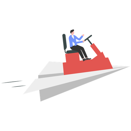 Geschäftsleute kontrollieren den Papierplan  Illustration