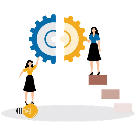 Geschäftsleute lösen Geschäftsprobleme  Illustration