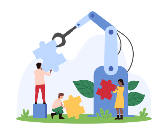 Geschäftsleute lösen Geschäftsprobleme  Illustration