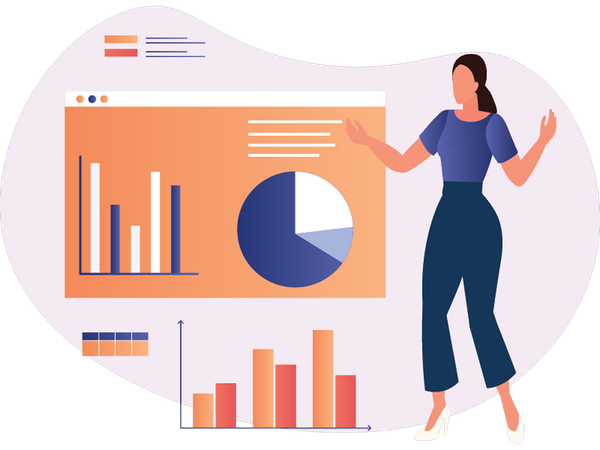 Geschäftsleute, Mit, Analyse, Bericht  Illustration